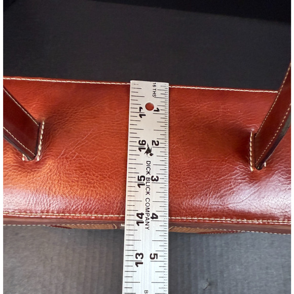 Kenneth Cole Leather and Straw Basket Top Handle Handbag Purse - Picture 16 of 16